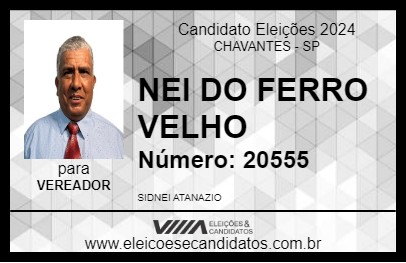 Candidato NEI DO FERRO VELHO 2024 - CHAVANTES - Eleições