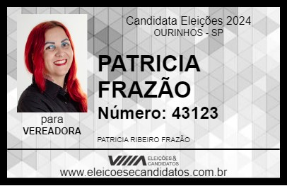 Candidato PATRICIA FRAZÃO 2024 - OURINHOS - Eleições