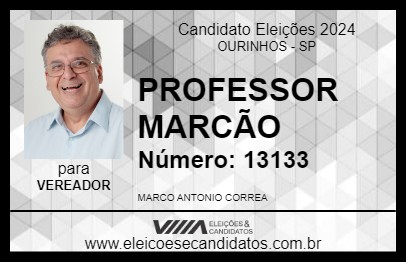 Candidato PROFESSOR MARCÃO 2024 - OURINHOS - Eleições