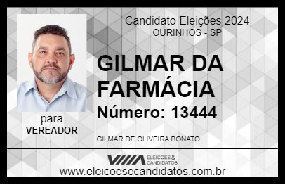 Candidato GILMAR DA FARMÁCIA 2024 - OURINHOS - Eleições