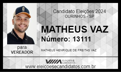 Candidato MATHEUS VAZ 2024 - OURINHOS - Eleições