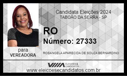 Candidato RO 2024 - TABOÃO DA SERRA - Eleições