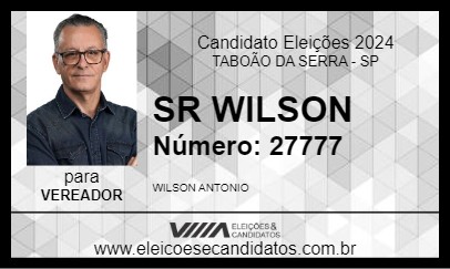 Candidato SR WILSON 2024 - TABOÃO DA SERRA - Eleições