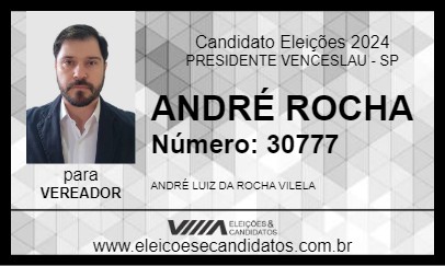 Candidato ANDRÉ ROCHA 2024 - PRESIDENTE VENCESLAU - Eleições