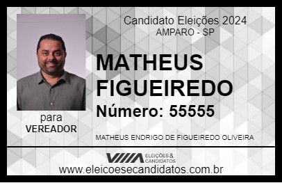 Candidato MATHEUS FIGUEIREDO 2024 - AMPARO - Eleições