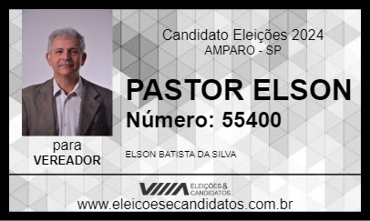 Candidato PASTOR ELSON 2024 - AMPARO - Eleições