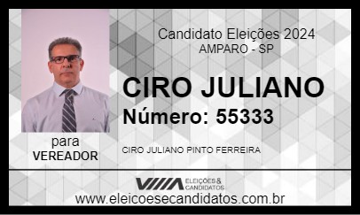 Candidato CIRO JULIANO 2024 - AMPARO - Eleições