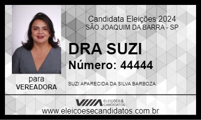 Candidato DRA SUZI 2024 - SÃO JOAQUIM DA BARRA - Eleições