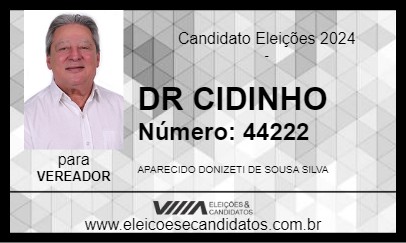 Candidato DR CIDINHO 2024 - SÃO JOAQUIM DA BARRA - Eleições