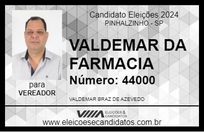 Candidato VALDEMAR DA FARMACIA 2024 - PINHALZINHO - Eleições