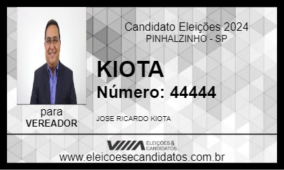 Candidato KIOTA 2024 - PINHALZINHO - Eleições