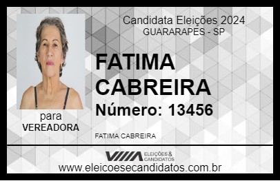 Candidato FATIMA CABRERA 2024 - GUARARAPES - Eleições