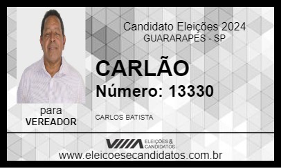 Candidato CARLÃO 2024 - GUARARAPES - Eleições