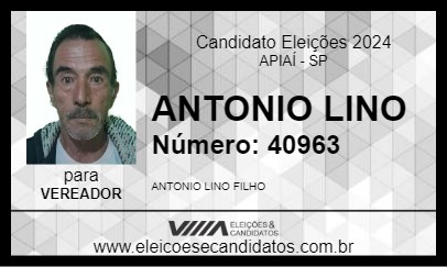 Candidato ANTONIO LINO 2024 - APIAÍ - Eleições