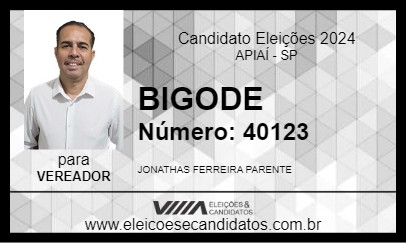 Candidato BIGODE 2024 - APIAÍ - Eleições