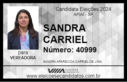 Candidato SANDRA CARRIEL 2024 - APIAÍ - Eleições