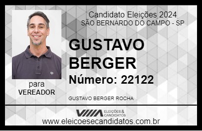 Candidato GUSTAVO BERGER 2024 - SÃO BERNARDO DO CAMPO - Eleições