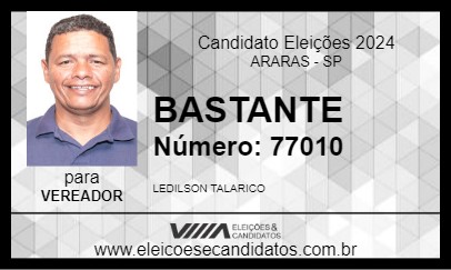 Candidato BASTANTE 2024 - ARARAS - Eleições