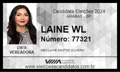 Candidato LAINE WL 2024 - ARARAS - Eleições