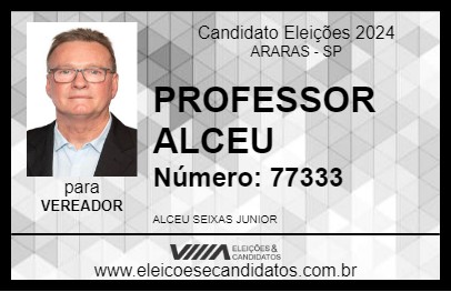 Candidato PROFESSOR ALCEU 2024 - ARARAS - Eleições