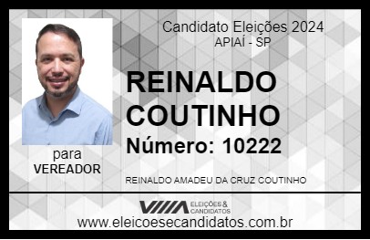 Candidato REINALDO COUTINHO 2024 - APIAÍ - Eleições