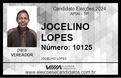 Candidato JOCELINO LOPES 2024 - APIAÍ - Eleições