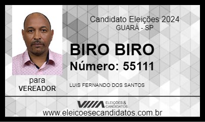 Candidato BIRO BIRO 2024 - GUARÁ - Eleições