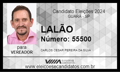 Candidato LALÃO 2024 - GUARÁ - Eleições