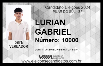 Candidato LURIAN GABRIEL 2024 - PILAR DO SUL - Eleições