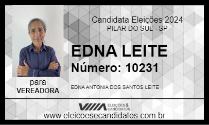 Candidato EDNA LEITE 2024 - PILAR DO SUL - Eleições