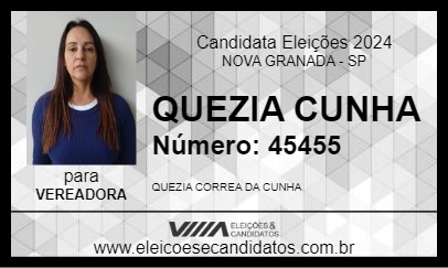 Candidato QUEZIA CUNHA 2024 - NOVA GRANADA - Eleições