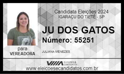 Candidato JU DOS GATOS 2024 - IGARAÇU DO TIETÊ - Eleições