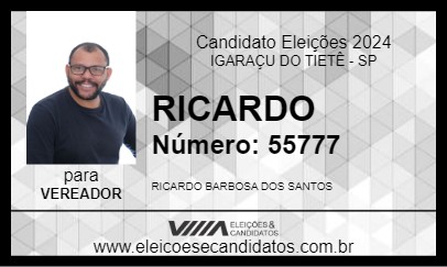 Candidato RICARDO 2024 - IGARAÇU DO TIETÊ - Eleições