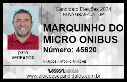 Candidato MARQUINHO DO MICRO ONIBUS 2024 - NOVA GRANADA - Eleições