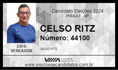 Candidato CELSO RITZ 2024 - PIRAJUÍ - Eleições