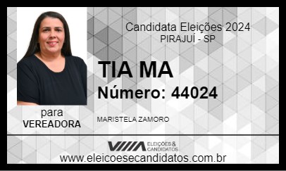 Candidato TIA MA 2024 - PIRAJUÍ - Eleições