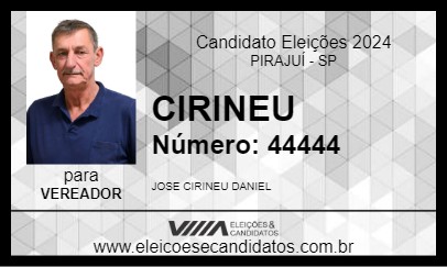 Candidato CIRINEU 2024 - PIRAJUÍ - Eleições