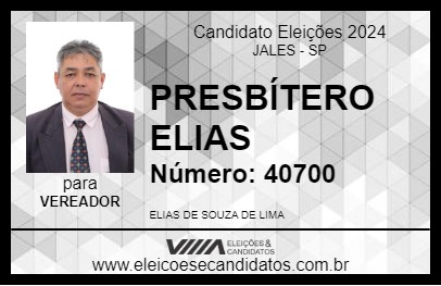 Candidato PRESBÍTERO ELIAS 2024 - JALES - Eleições