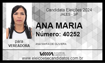 Candidato ANA MARIA 2024 - JALES - Eleições