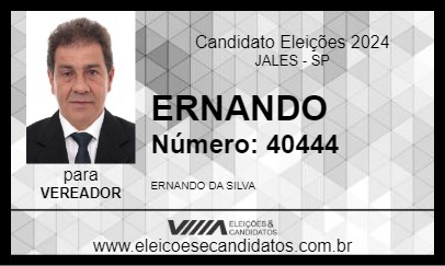 Candidato ERNANDO 2024 - JALES - Eleições