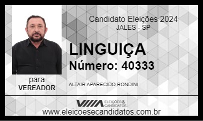 Candidato LINGUIÇA 2024 - JALES - Eleições