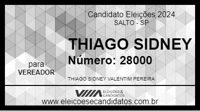 Candidato THIAGO SIDNEY 2024 - SALTO - Eleições