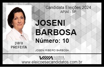 Candidato JOSENI BARBOSA 2024 - APIAÍ - Eleições