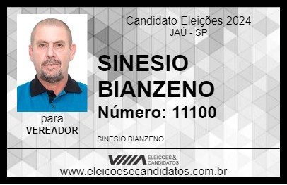 Candidato SINESIO BIANZENO 2024 - JAÚ - Eleições