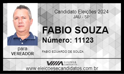 Candidato FABIO SOUZA 2024 - JAÚ - Eleições