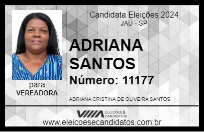 Candidato ADRIANA SANTOS 2024 - JAÚ - Eleições