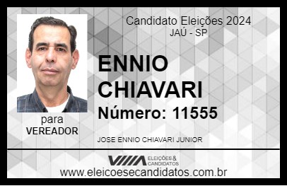 Candidato ENNIO CHIAVARI 2024 - JAÚ - Eleições