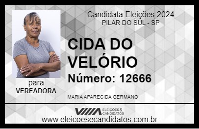 Candidato CIDA DO VELÓRIO 2024 - PILAR DO SUL - Eleições