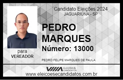 Candidato PEDRO MARQUES 2024 - JAGUARIÚNA - Eleições