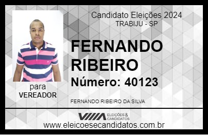 Candidato FERNANDO RIBEIRO 2024 - TRABIJU - Eleições